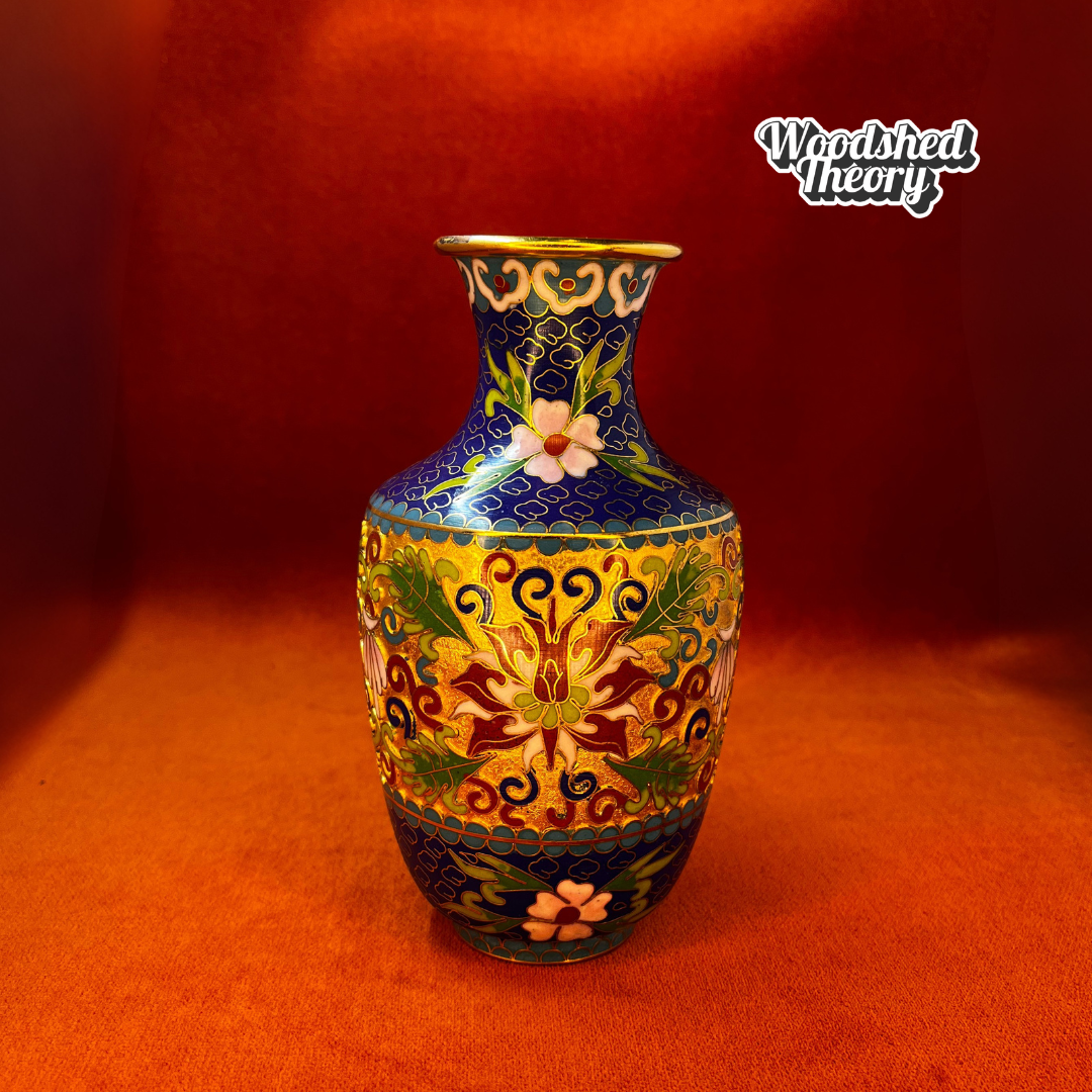 Vintage Chinese Cloisonné Small Bud Vase