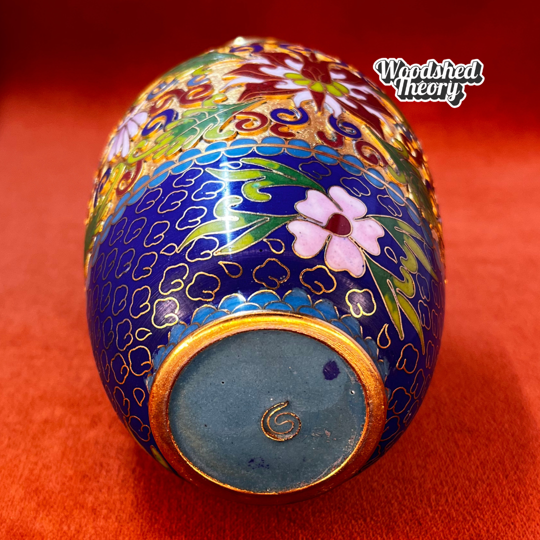 Vintage Chinese Cloisonné Small Bud Vase