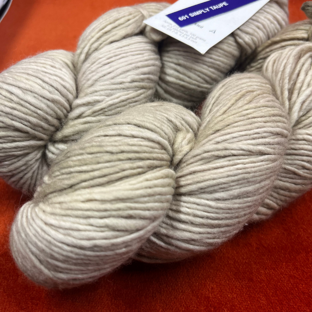 Malabrigo Worsted Roving in 601 Simply Taupe| Bundle of 2