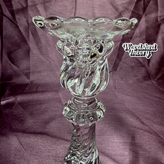 Baccarat Crystal Candle Sticks close top