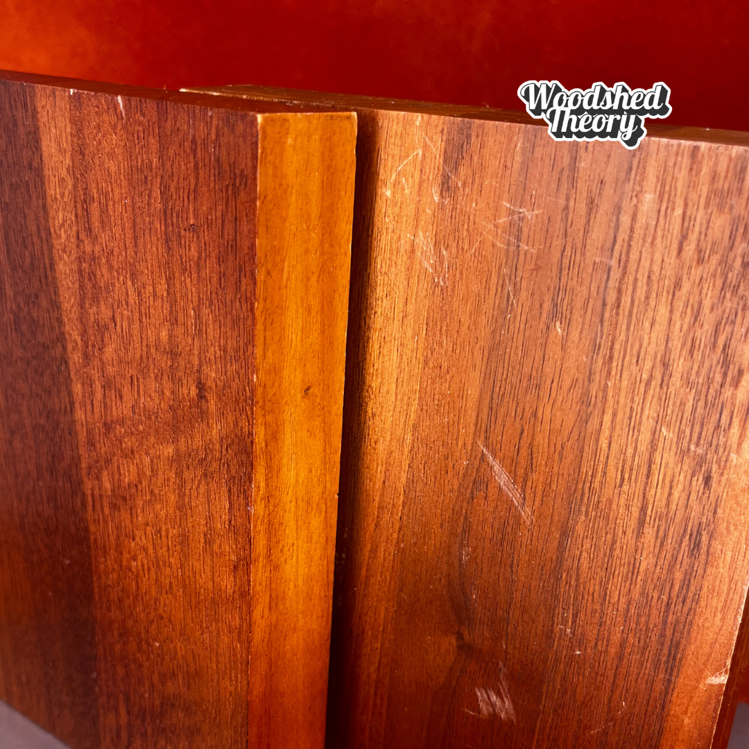 Mid-Century Modern Smokador Bookends – Wood & Silver Metal, Made in USA minor scratches