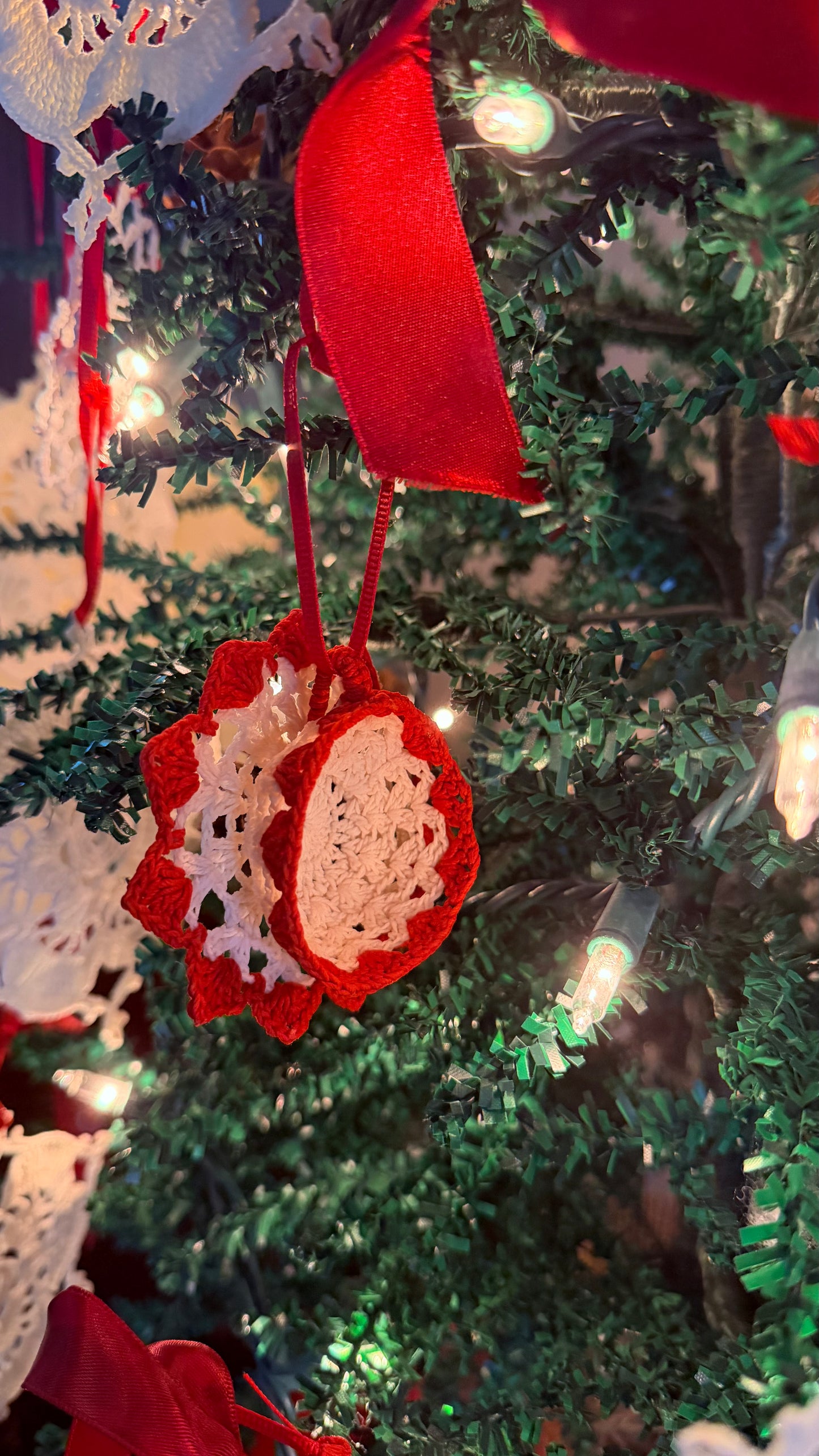 Sugar Starched Crocheted Tea-Cup Ornament