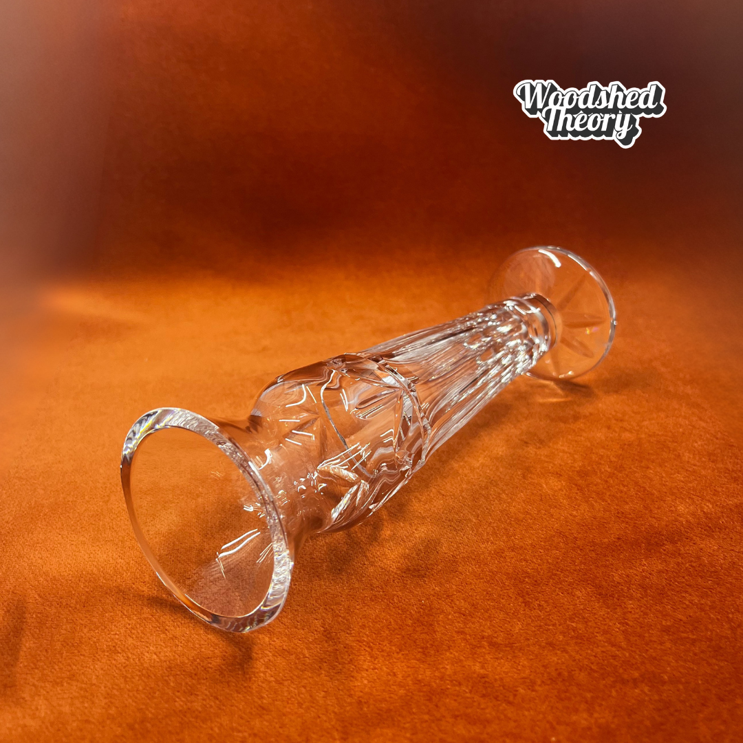 Vintage Waterford Crystal Bud Vase – Flared Opening, Tapered Stem, Elegant 8" side opening