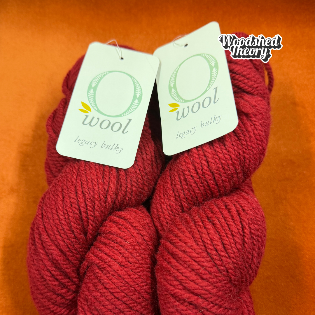 100% Organic Merino O-Wool Legacy Bulky in Pomegranate Lot 103 | Bundle of 2 Hanks close 