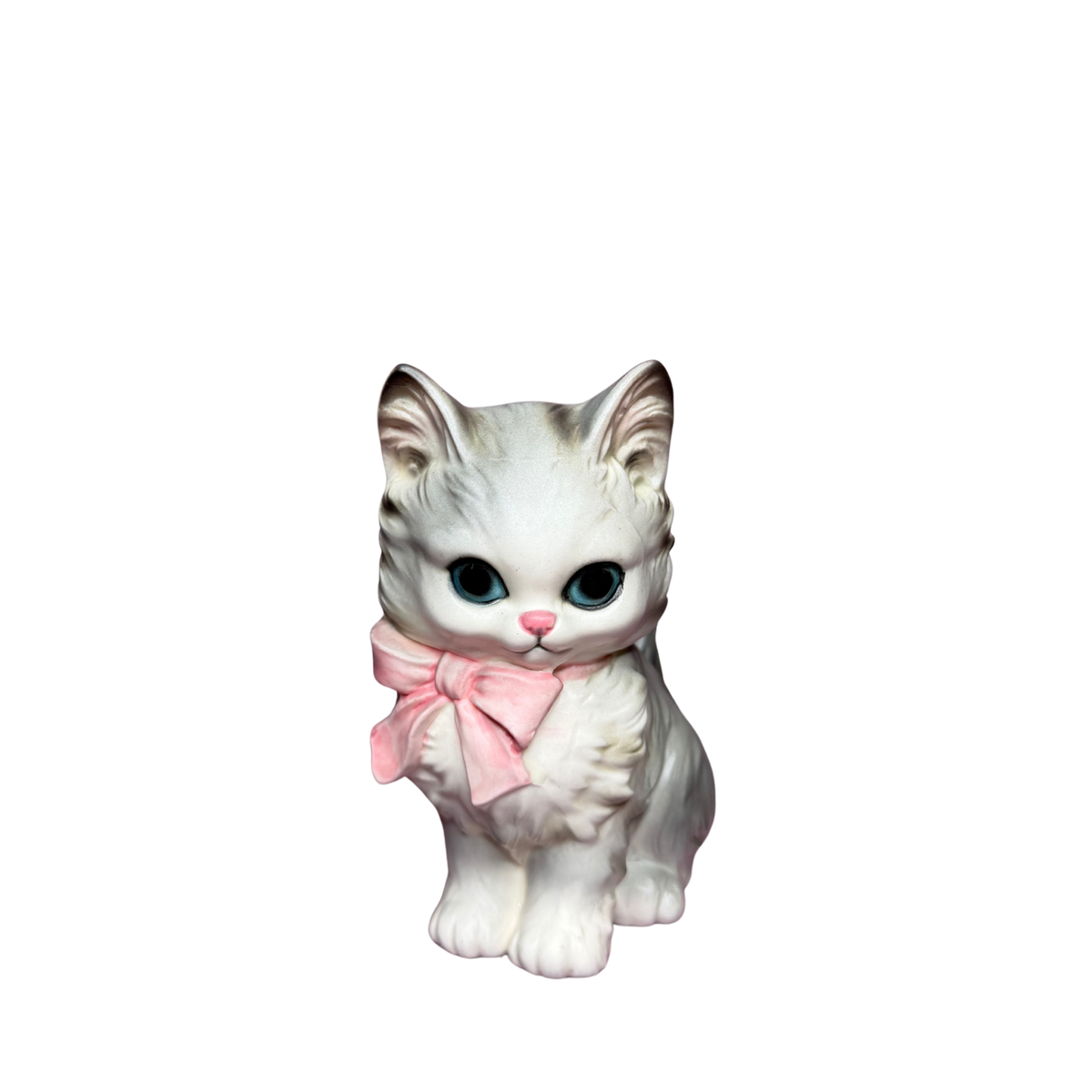 60s MCM Kitten with Pink Bow Figurine by Josef Originals
