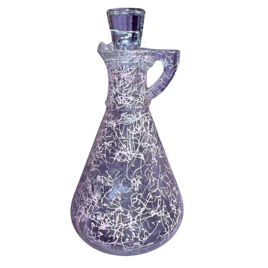 MCM Hazel Atlas Pink Splatter Vinegar Curet Bottle