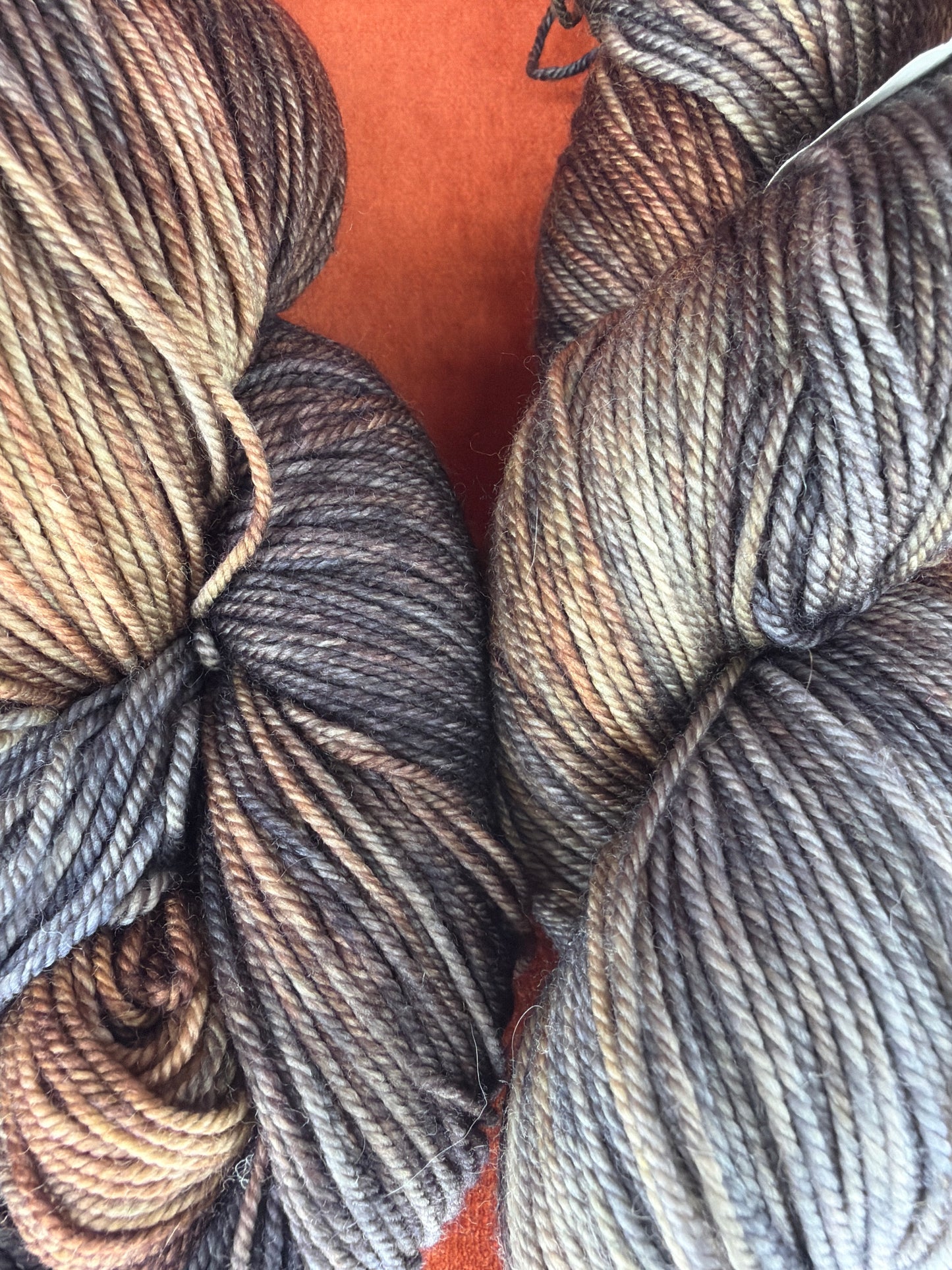 2 Hanks Dream Yarns Smooshy with Cashmere Sock Weight (col. Jack is Back) close up