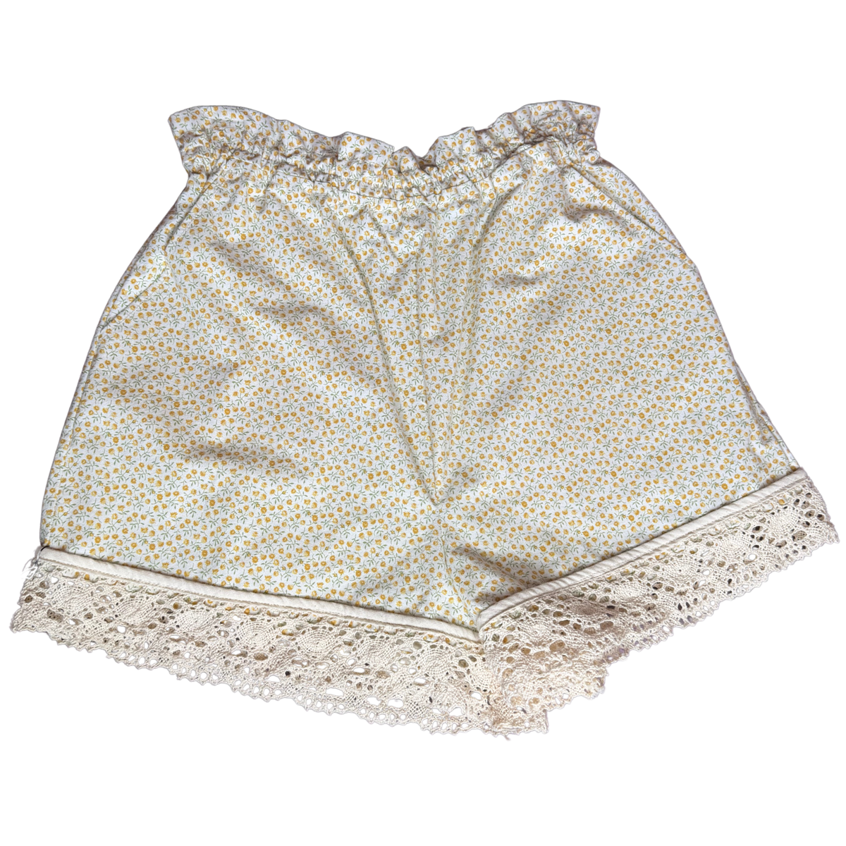 Play Shorts with Pockets Petite Yellow Floral Size S