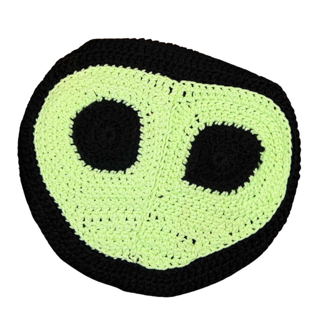 Crochet Alien Beret (Glow-in-the-dark)