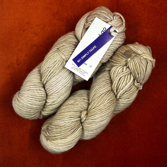 Malabrigo Worsted Roving in 601 Simply Taupe| Bundle of 2