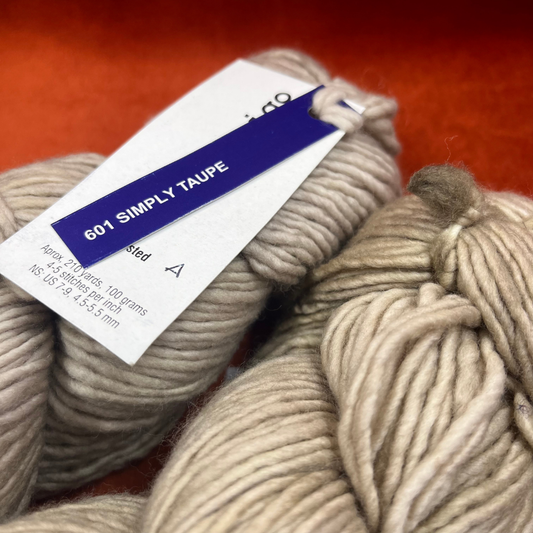 Malabrigo Worsted Roving in 601 Simply Taupe| Bundle of 2
