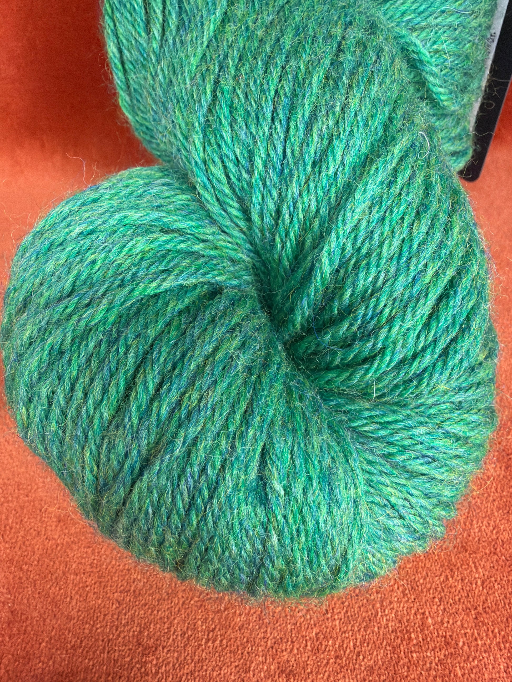 Cascade Yarns 220 Heathers Col. 9685 (Greens) close up 