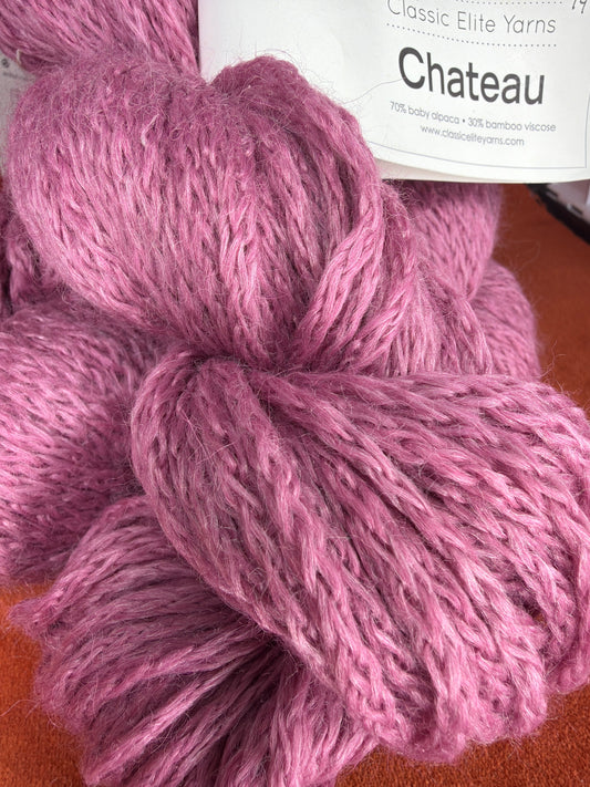 Classic Elite Yarns Chateau Col. 1419 Pink Mauve close up 