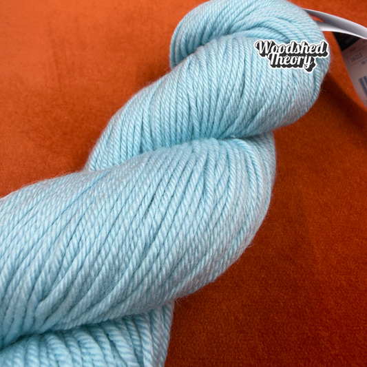 Cloudborn Fibers Superwash Merino Twist in Sky Blue - 1 Hank close up 