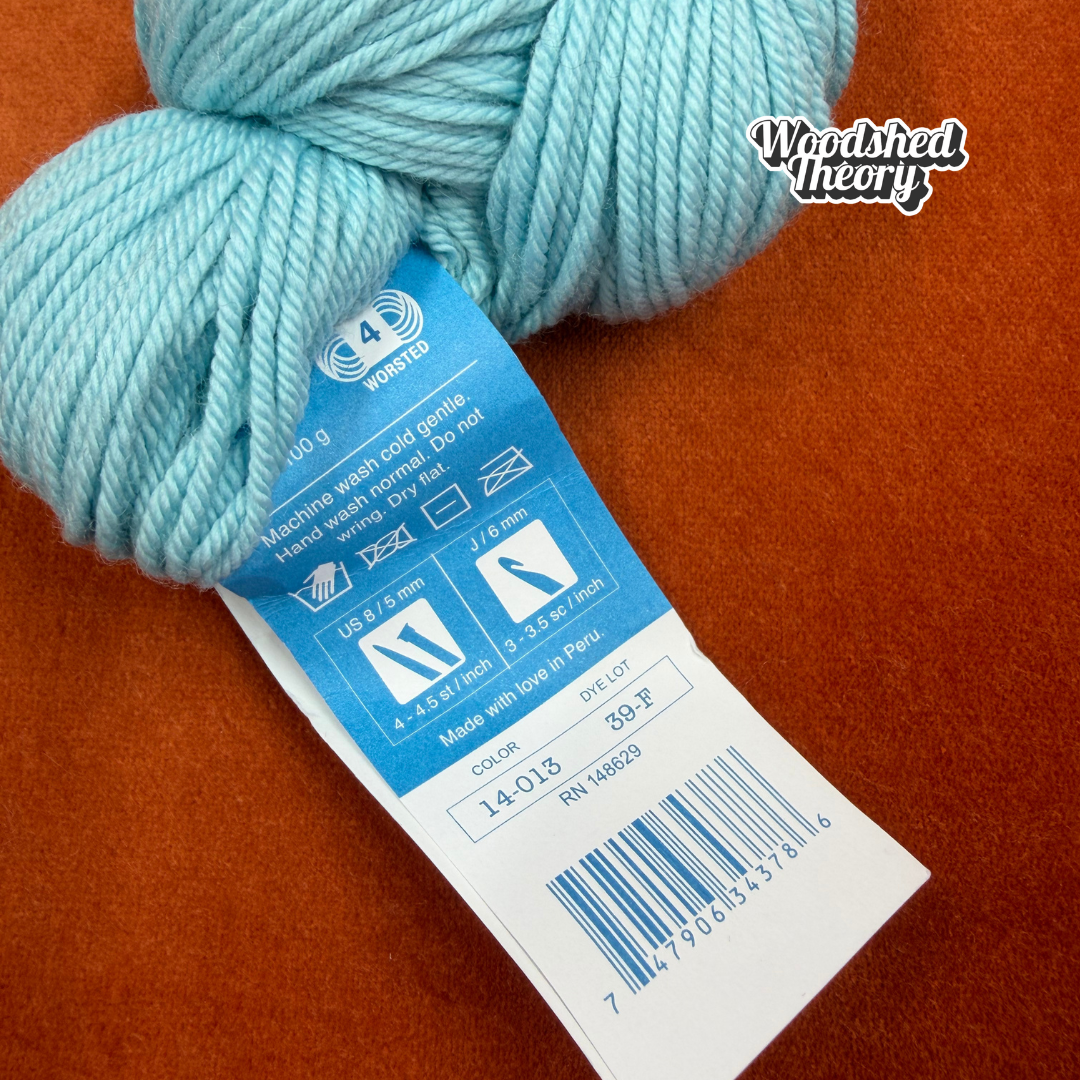 Cloudborn Fibers Superwash Merino Twist in Sky Blue - 1 Hank tag
