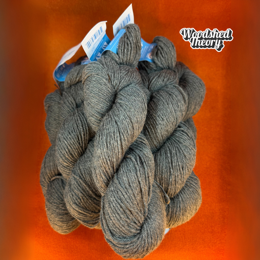 Cloudborn Fibers Superwash Merino Worsted Twist in Charcoal Heather (Bundle of 6 Hanks)