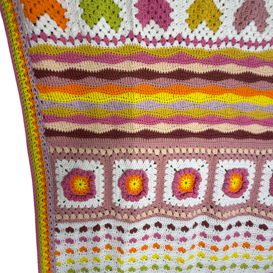 Groovy Retro Crochet Blanket
