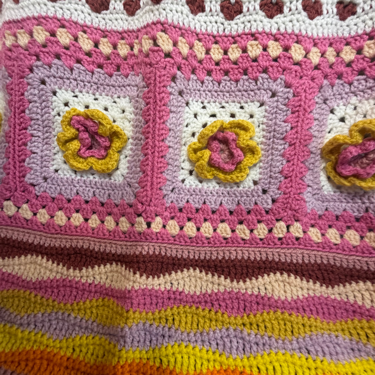 Groovy Retro Crochet Blanket