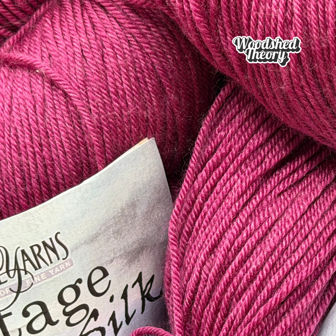 Heritage Silk Cascade Yarns Col 5617 Raspberry (Bundle of 3 Hanks) close up 