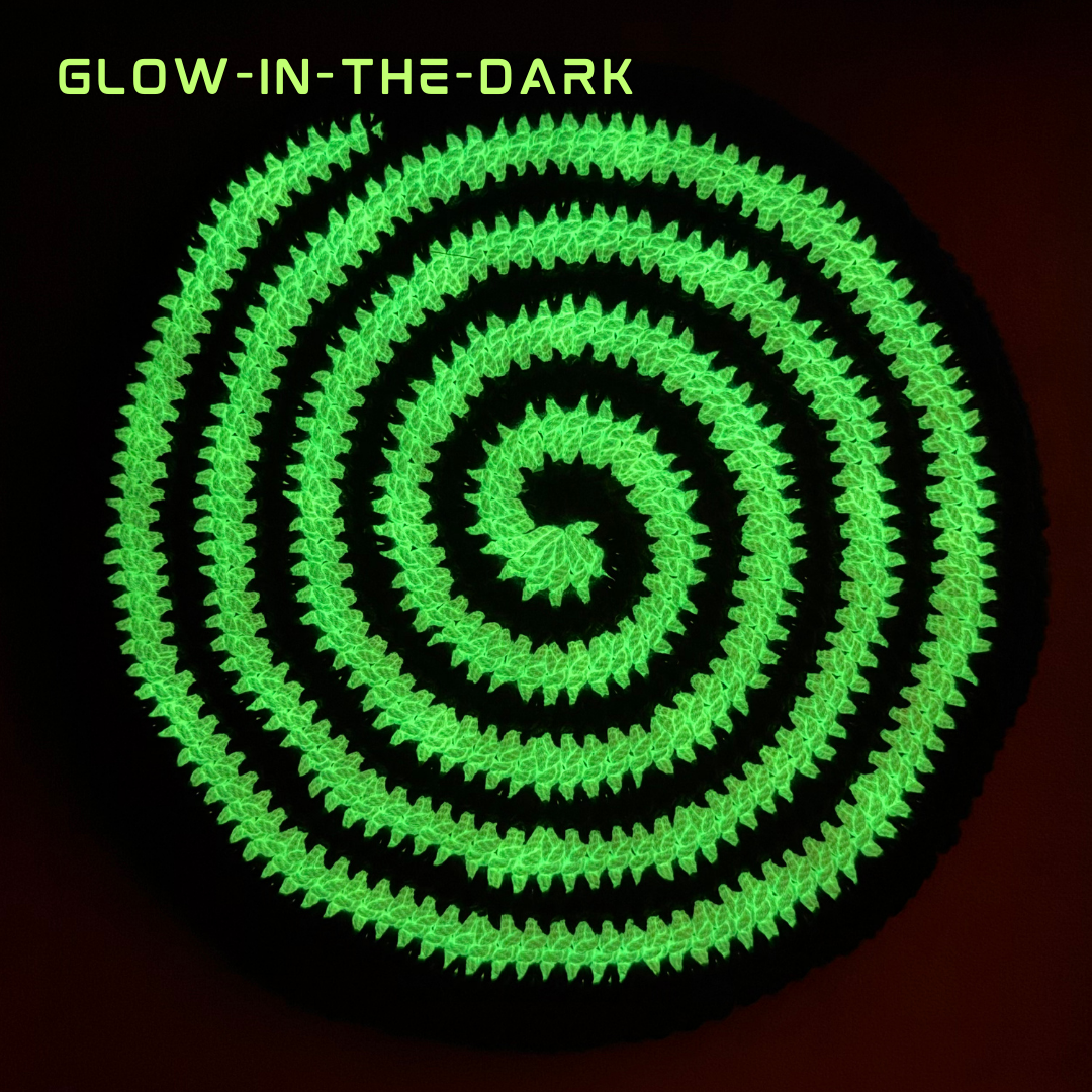 Hypnotic Beret Black/Green (Glow-in-the-Dark) Beanie Glowing