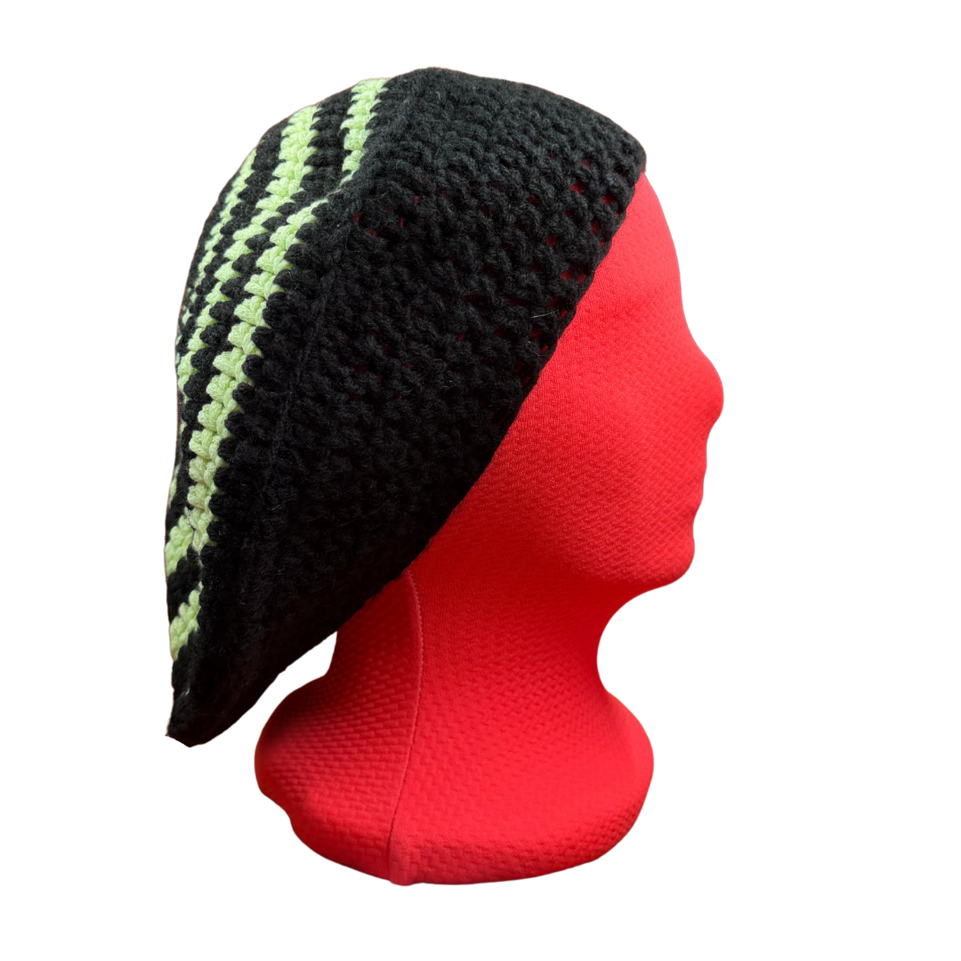 Hypnotic Beret Black/Green (Glow-in-the-Dark) Beanie side model