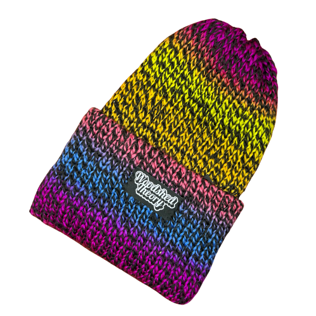 Neon Ombre Logo Beanie B front