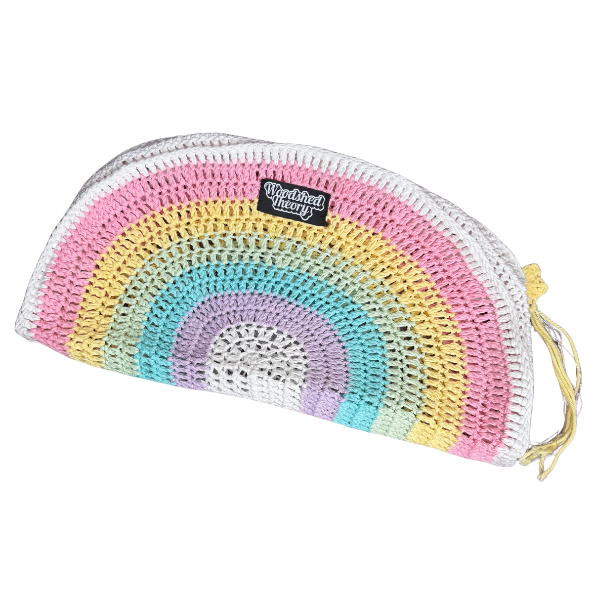 Over the Rainbow Cotton Crochet Clutch front