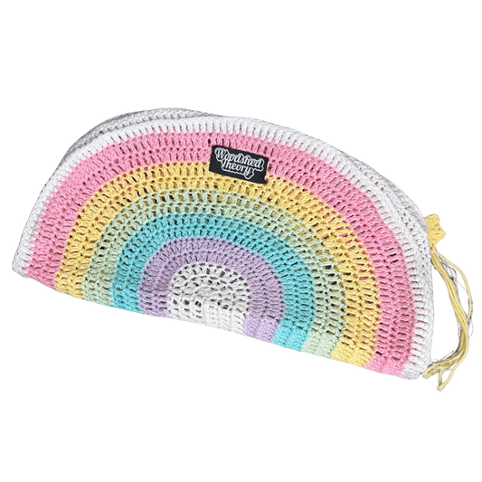 Over the Rainbow Cotton Crochet Clutch front