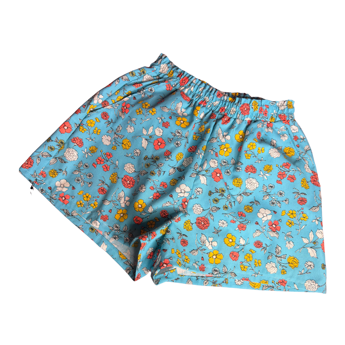 Play Shorts Pockets Teal Floral Size M