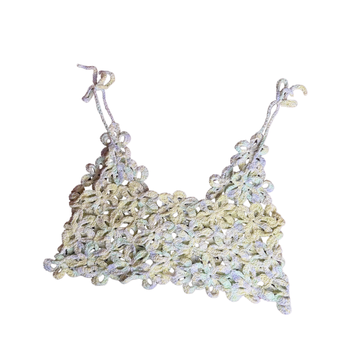 Pretty Petals Crop Top Size XS/S flat back