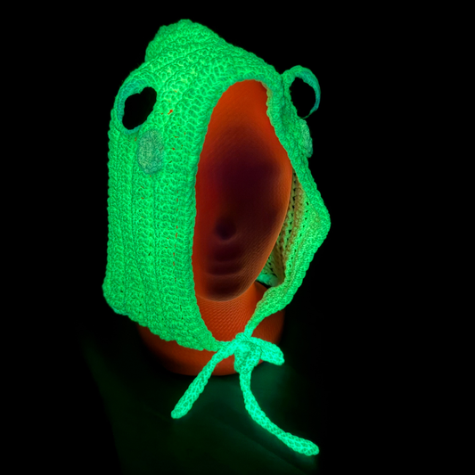 "Ribbit" - Glow in the Dark Frog Hood woodshed theory