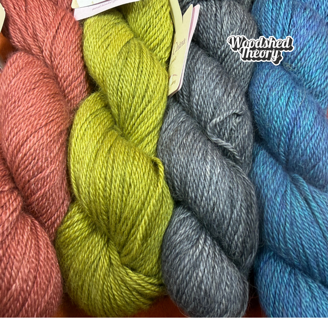 Road to China Light Alpaca, Cashmere, Camel, Silk | Multipack of 4 Hanks close up of colors