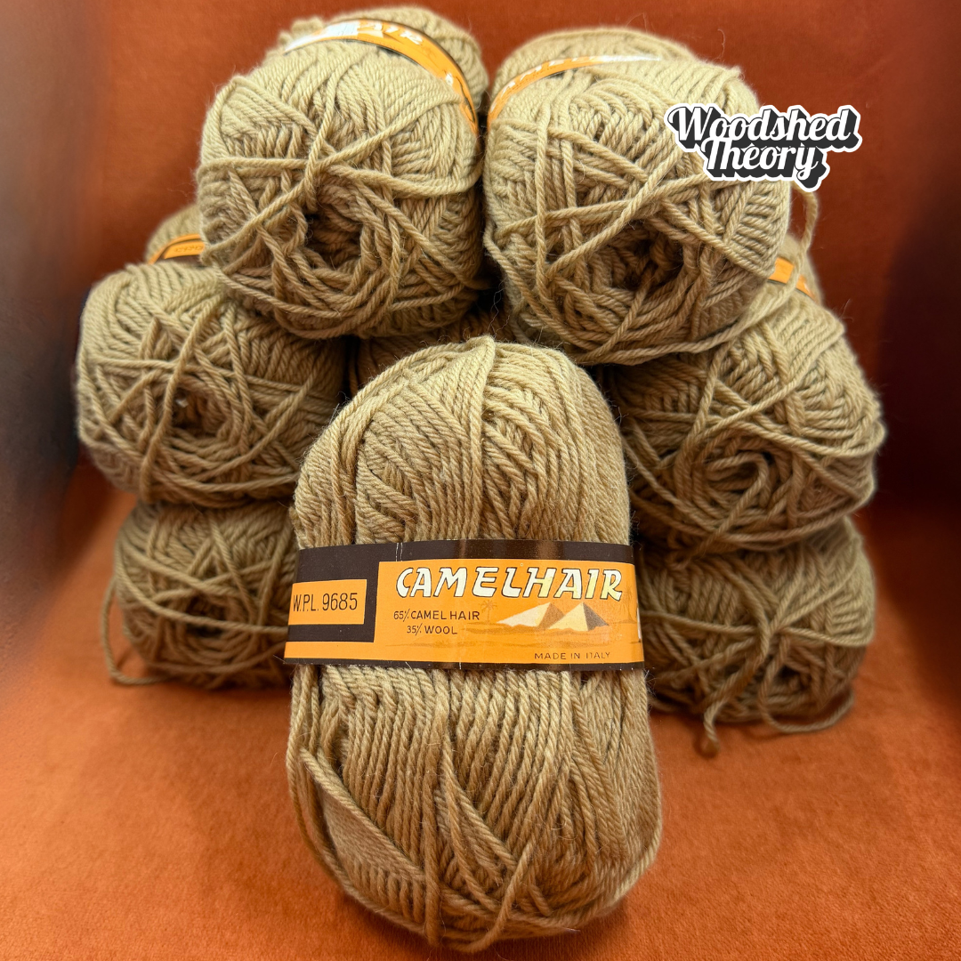 Vintage Camel Hair Yarn in Natural | Bundle of 9 Balls all