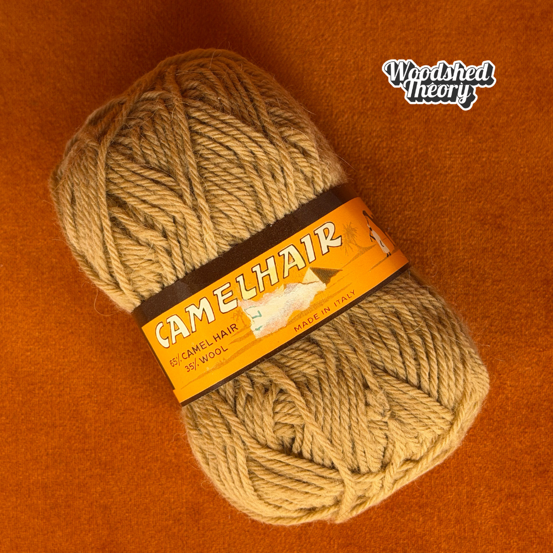 Vintage Camel Hair Yarn in Natural | Bundle of 9 Balls top down
