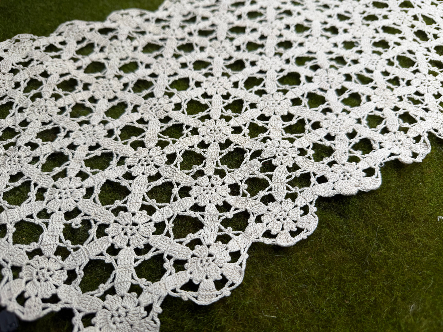 Vintage Doily Rectangle Flowers