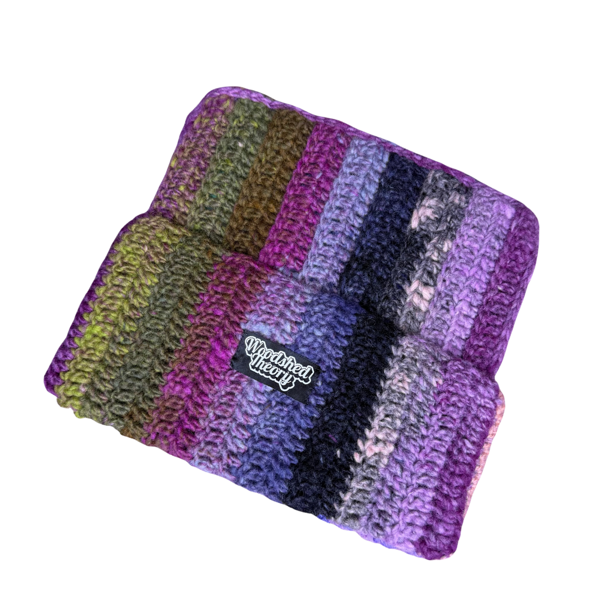 Warm Tides Crochet Cat Ear Hat flat