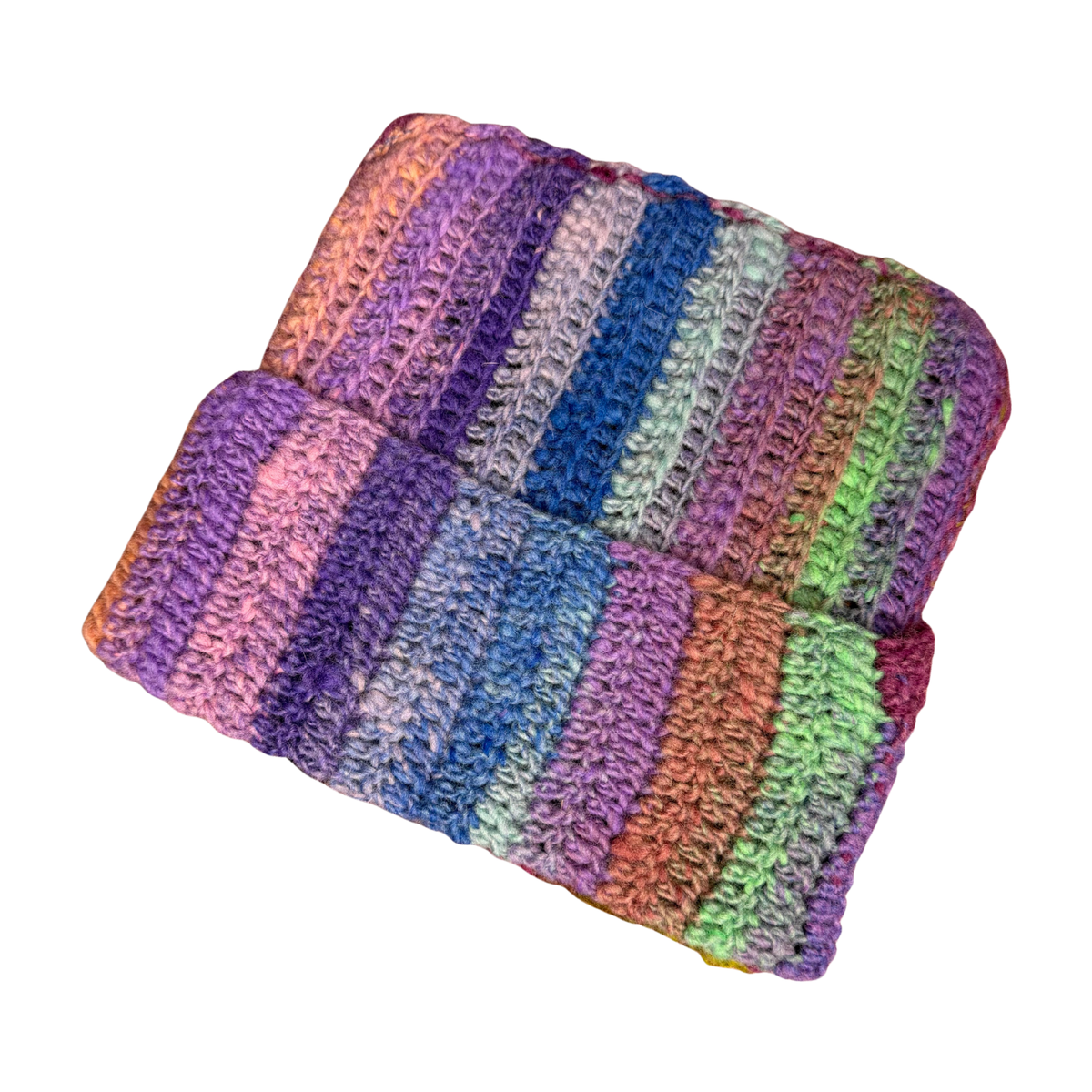 Warm Tides Crochet Cat Ear Hat flat back