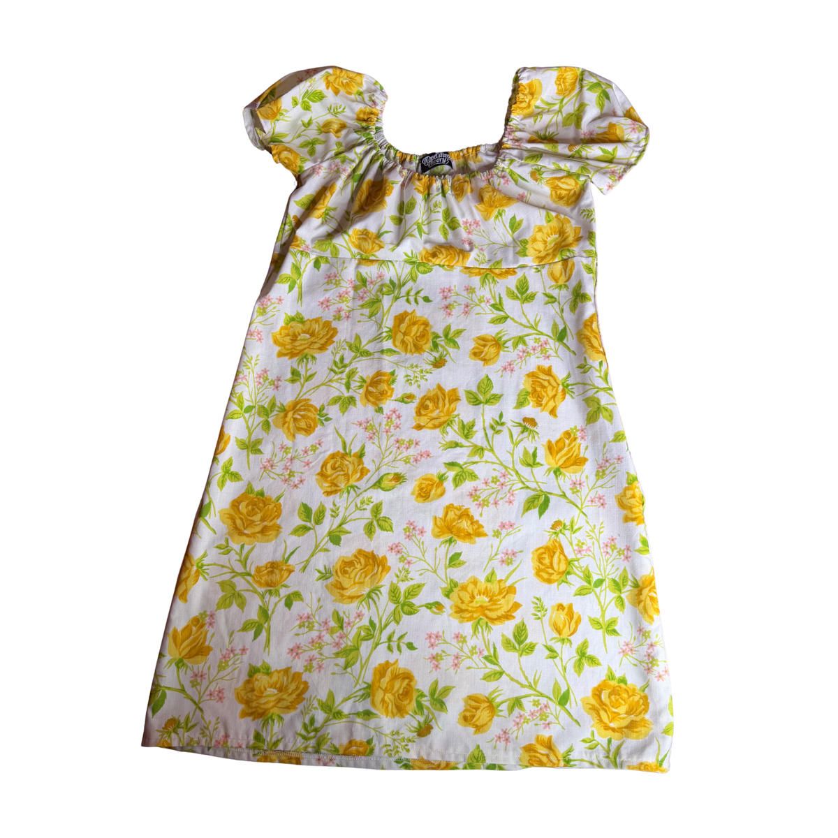 Yellow Roses Dress Size XL flat